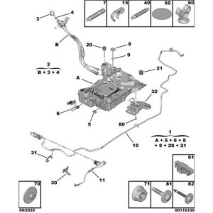 Citroen Berlingo 2018-2021 Diesel Fuel Tank Support