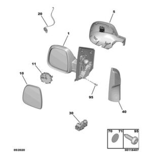 Citroen Dispatch 2016-2020 Diesel Outside Ext View Mirror Left
