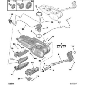Citroen C4 Catcus 2014-2018 Diesel Pef Additive Reservoir