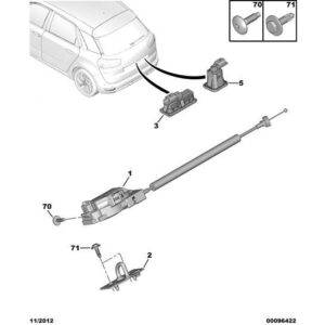 Citroen C5 Air Cross 2018-2021 Diesel Tailgate Lock