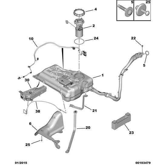 Citroen Berlingo 20182021 Diesel Pef Additive Reservoir 98 162 960