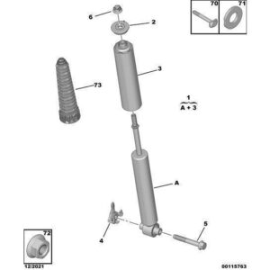 Citroen C5 Air Cross 2018-2021 Petrol Shock Absorber Bellows