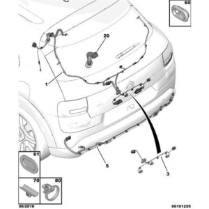 Citroen C4 Catcus 2014-2018 Petrol Tailgate Harness