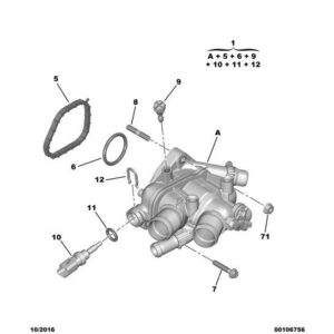 Citroen C5 Air Cross 2018-2021 Petrol Water Temp Sensor Retaining Cl