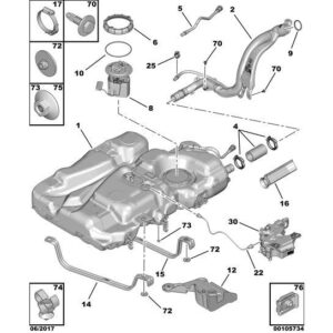 Citroen Dispatch 2016-2020 Diesel Fuel Filler Pipe