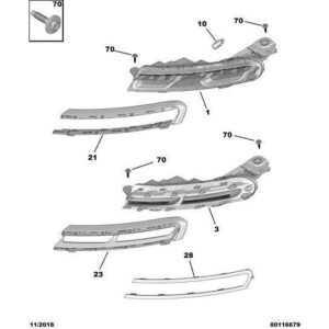 Citroen C5 Air Cross 2018-2021 Headlight Support