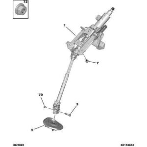 Citroen C5 Air Cross 2018-2021 Petrol Steering Column