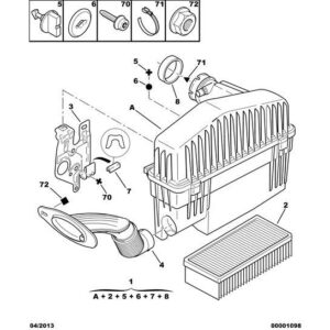 Citroen Berlingo 2006-2008 Petrol Dry Type Air Filter