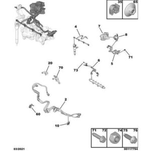 Citroen Berlingo 2018-2021 Diesel Fuel Feed Pipe