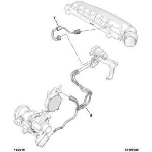 Citroen C5 Air Cross 2018-2021 Petrol Egr Control Vacuum Pipe