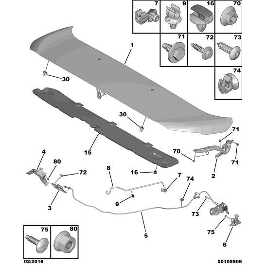 Citroen Dispatch 2016-2020 Diesel Bonnet Hinge Right | 98 231 317 80 ...