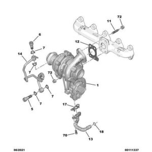 Citroen Berlingo 2018-2021 Diesel Turbo Oil Return Pipe