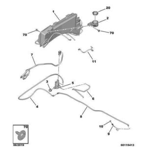Citroen C5 Air Cross 2018-2021 Petrol Window Washer Pump Harness