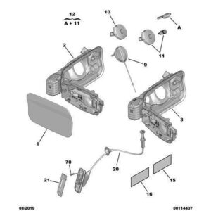 Citroen Berlingo 2018-2021 Petrol Tank Filler Housing