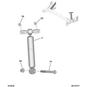 Citroen Berlingo 2018-2021 Diesel Rear Suspension Damper