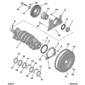 Citroen Berlingo 2006-2008 Petrol Engine Crankshaft