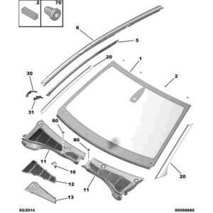 Citroen C4 Catcus 2014-2018 Petrol Cowl Air Intake Grille