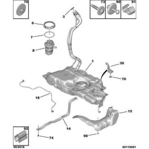 Citroen C5 Air Cross 2018-2021 Petrol Fuel Tank