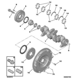 Citroen C5 Air Cross 2018-2021 Petrol Crankshaft Pulley Screw