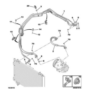 Citroen C4 2010-2013 Petrol Air Conditioned Freon Tube