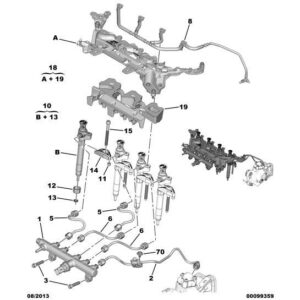 Citroen C5 Air Cross 2018-2021 Diesel Injection Pump Outlet Pipe
