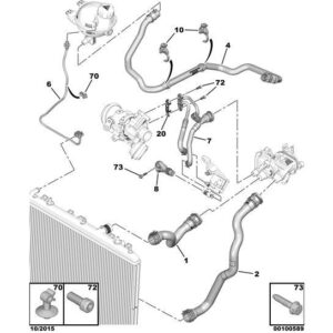 Citroen DS3 2010-2022 Petrol Radiator Outlet Hose