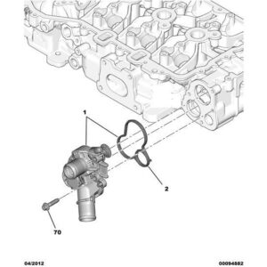 Citroen C1 2012-2014 Petrol Coolant Housing Cover Seal