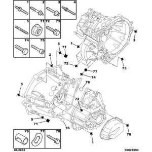 Citroen C3 2002-2005 Petrol Gear-Box Housing Stud