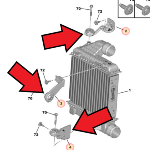 Citroen Berlingo 1.5HDI  2015-2018 Intercooler Brackets