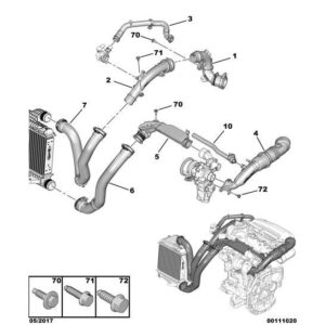 Citroen C3 Air Cross 2017-2021 Petrol Housing Gas Re-Suction Pipe