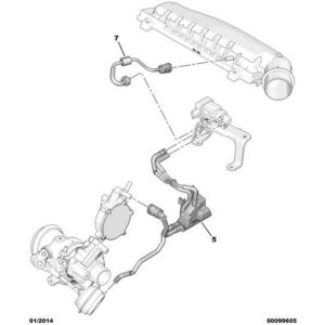 Citroen C3 Air Cross 2017-2021 Petrol Solenoid Valve Vacuum Pipe