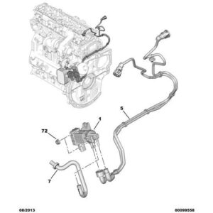 Citroen C3 Air Cross 2017-2021 Diesel Solenoid Valve Vacuum Pipe
