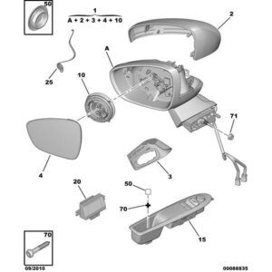 Citroen DS4 2010-2021 Petrol Mirror Covers Alliage