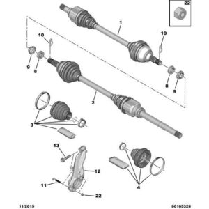 Citroen C3 Air Cross 2017-2021 Petrol Drive-Shaft New