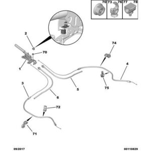 Citroen C3 Air Cross 2017-2021 Petrol Handbrake Lever