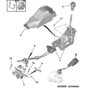 Citroen DS3 2010-2022 Gearshift Control Lever