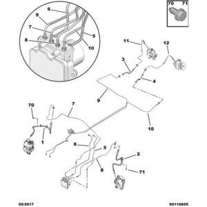 Citroen C3 Air Cross 2017-2021 Petrol Brake Hose