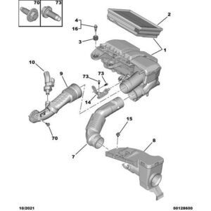 Citroen C3 Air Cross 2017-2021 Diesel Air Hose