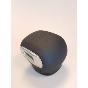 Citroen Berlingo 2015-2022 Gear Lever Knob For 6-Speed Manual Gearbox Black Leather With Chrome Insert.