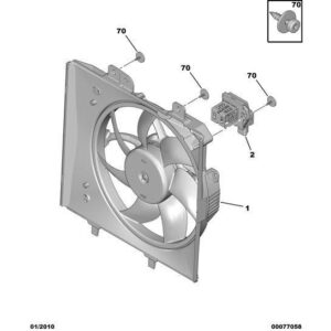 Citroen C3 2009-2013 Petrol Engine Motor-Driven Fan