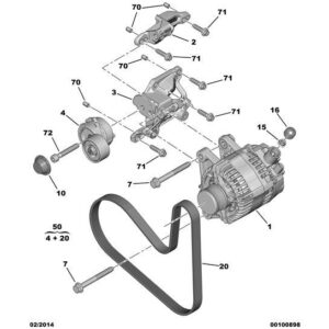 Citroen C3 2009-2013 Petrol Alternator Bracket