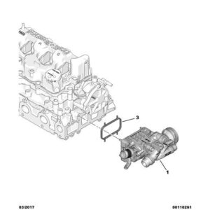 Citroen C3 Air Cross 2017-2021 Diesel Engine Water Outlet Tank