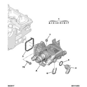 Citroen C3 Air Cross 2017-2021 Petrol Engine Water Outlet Tank