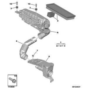 Citroen C3 2015-2021 Petrol Air Intake Pipe