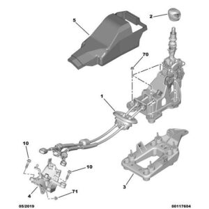 Citroen C3 Air Cross 2017-2021 Petrol Gearshift Control Lever