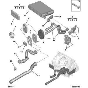Citroen DS3 2010-2022 Diesel Heater Water Pipe