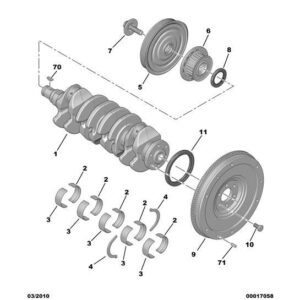 Citroen C1 2005-2009 Diesel Engine Crankshaft