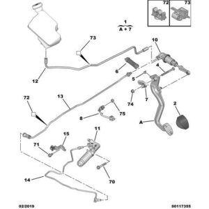 Citroen C3 Air Cross 2017-2021 Petrol Clutch Control Pipe