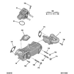 Citroen C3 Air Cross 2017-2021 Diesel Gas Recirculation Module Seal