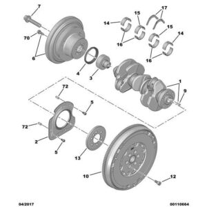 Citroen C3 Air Cross 2017-2021 Petrol Main Bearing Half Shell